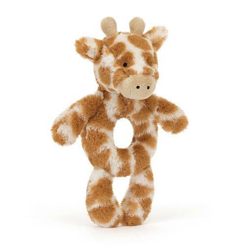 Jellycat Bashful Giraffe Ring Rattle - Plush - Jellycat - Bumbletree