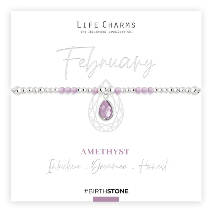Life Charms February Birthstone Bracelet - Jewellery - Life Charms - Bumbletree
