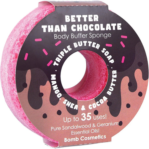 Better Than Chocolate Body Buffer Shower Sponge - Bath & Body - Bomb Cosmetics - Bumbletree