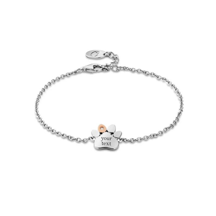 Clogau Paw Prints on My Heart Silver Single Paw Bracelet - Jewellery - Clogau - Bumbletree