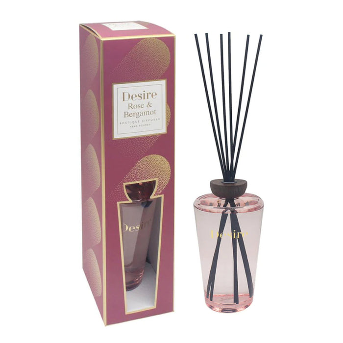 Desire Rose & Bergamot Luxury Reed Diffuser - 1000ml - Home Fragrance - Bumbletree - Bumbletree