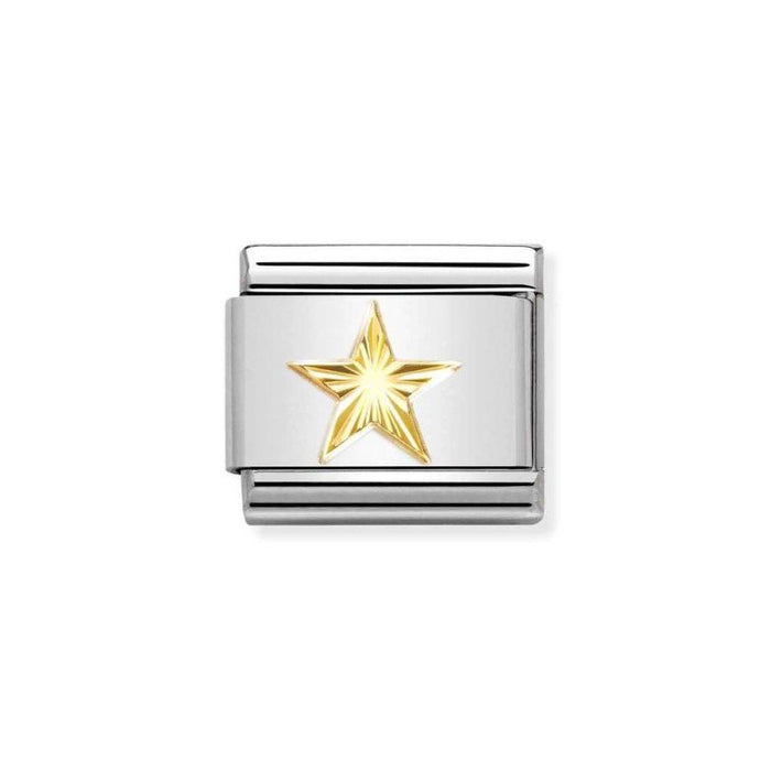 NOMINATION Classic Gold Diamond Etched Star Charm - Charms - Nomination - Bumbletree