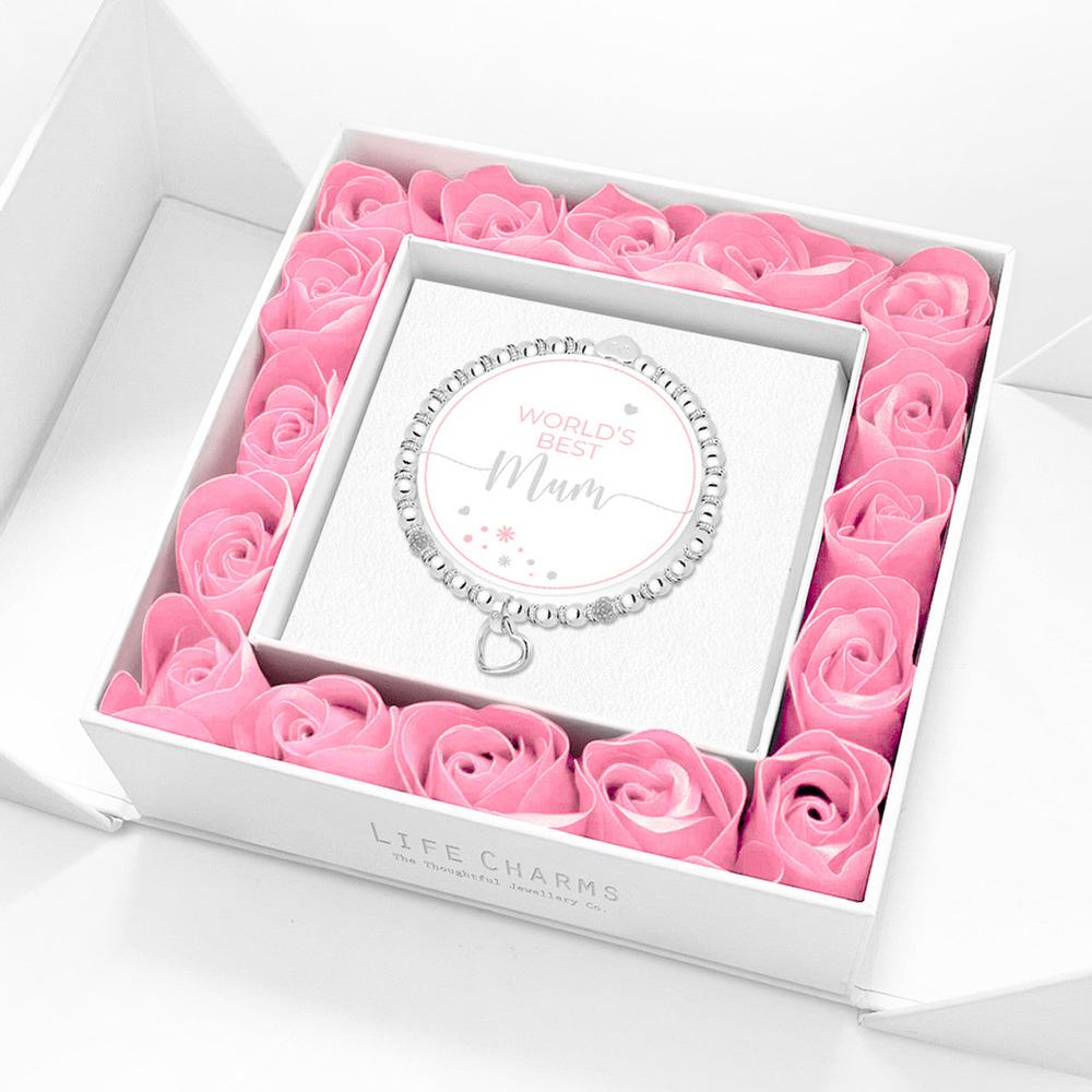 Life Charms Mum Is Like A Flower - Sparkling Bracelet in a Beautiful Life Charms Mum Is Like A Flower - Sparkling Bracelet in a Beautiful