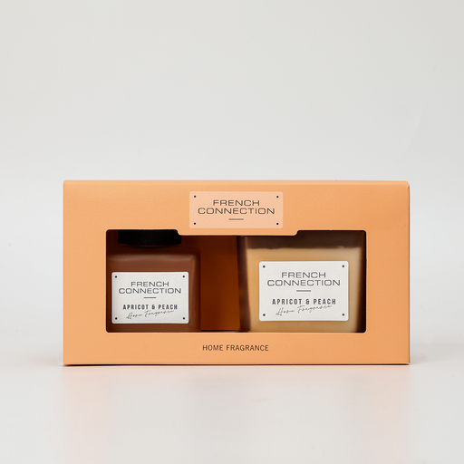French Connection Apricot & Peach Indulgence Candle & Reed Diffuser Set - Home Fragrance - French Connection - Bumbletree