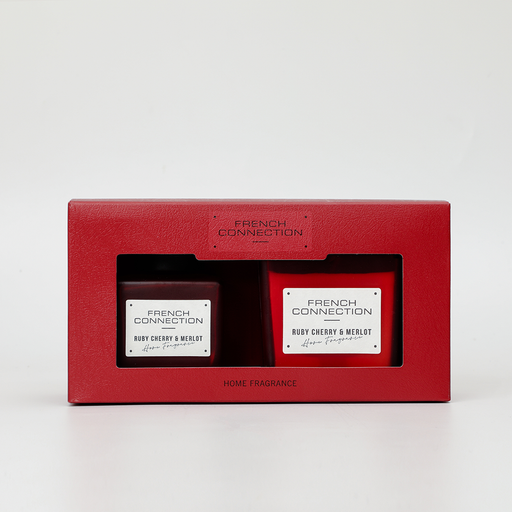 French Connection Dark Cherry Indulgence Candle & Reed Diffuser Set - Home Fragrance - French Connection - Bumbletree