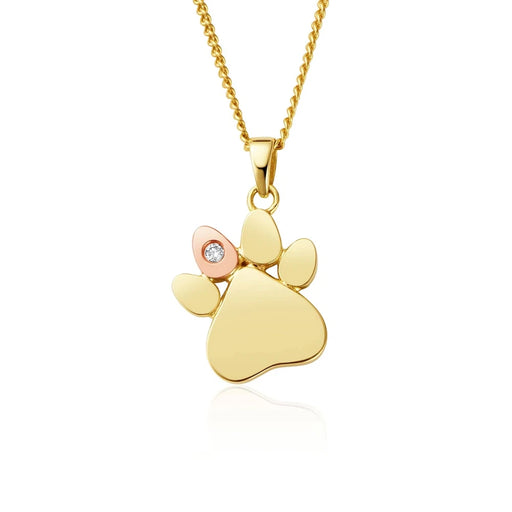 Clogau Paw Prints on My Heart Diamond Pendant - Jewellery - Clogau - Bumbletree