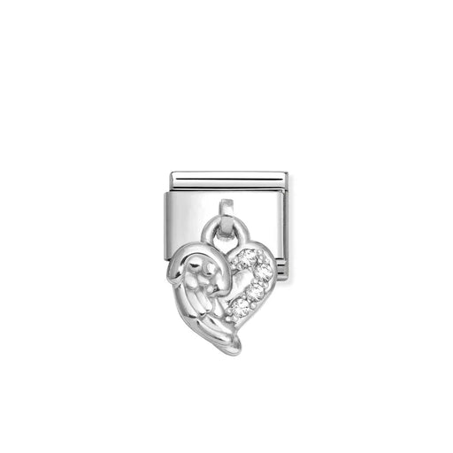 NOMINATION Classic Silver Heart Angel Wing Pendant Charm - Charms - Nomination - Bumbletree
