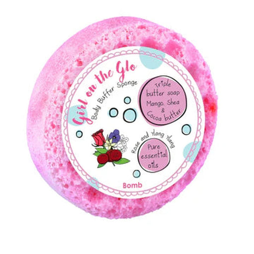 Girl on the Glo Body Buffer Shower Soap Sponge - Bath & Body - Bomb Cosmetics - Bumbletree