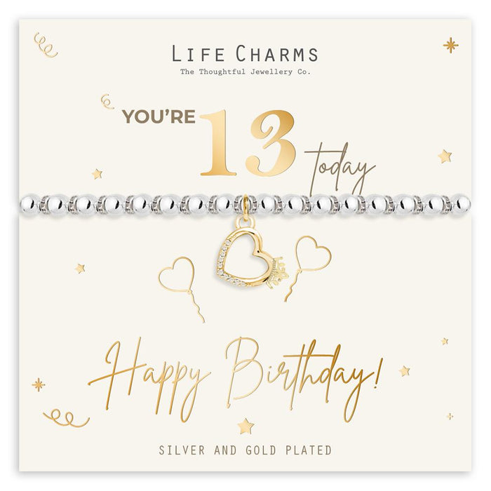Life Charms Happy 13th Birthday Bracelet– Bumbletree