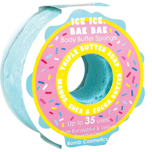 Ice Ice Bae Bae Body Buffer Shower Sponge - Bath & Body - Bomb Cosmetics - Bumbletree