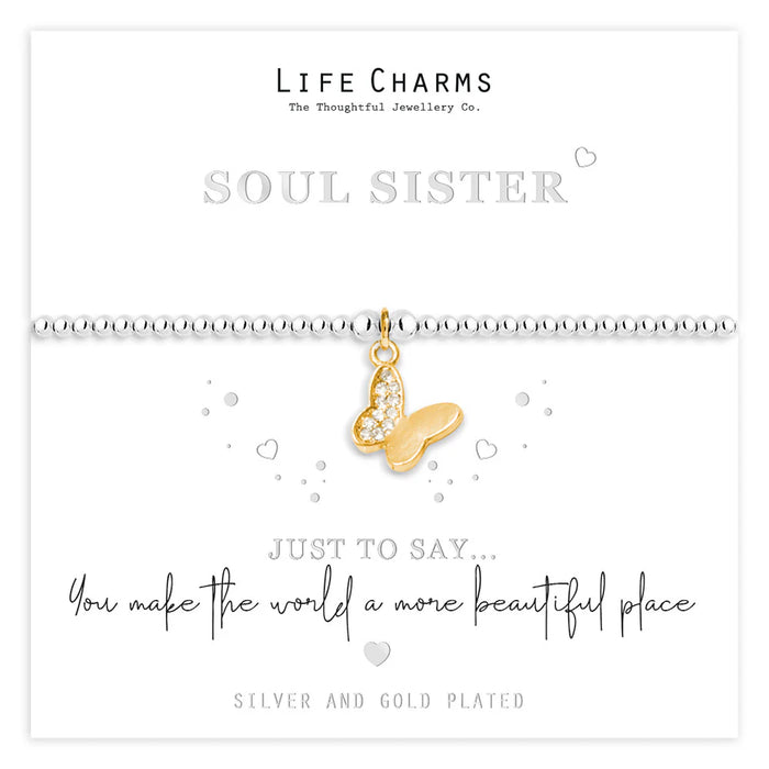 Life Charms 'Soul Sister' Butterfly Bracelet - Jewellery - Life Charms - Bumbletree