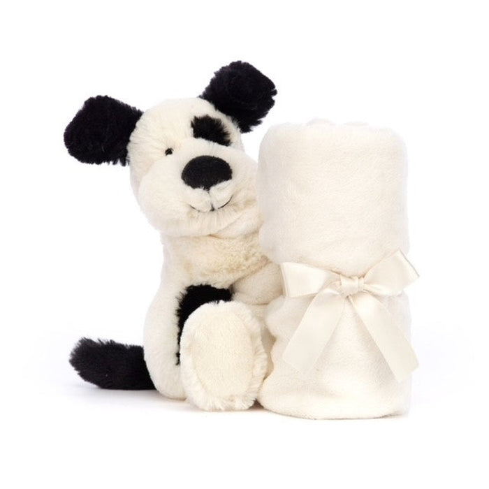 Jellycat Bashful Cream and Black Puppy Soother - Plush - Jellycat - Bumbletree