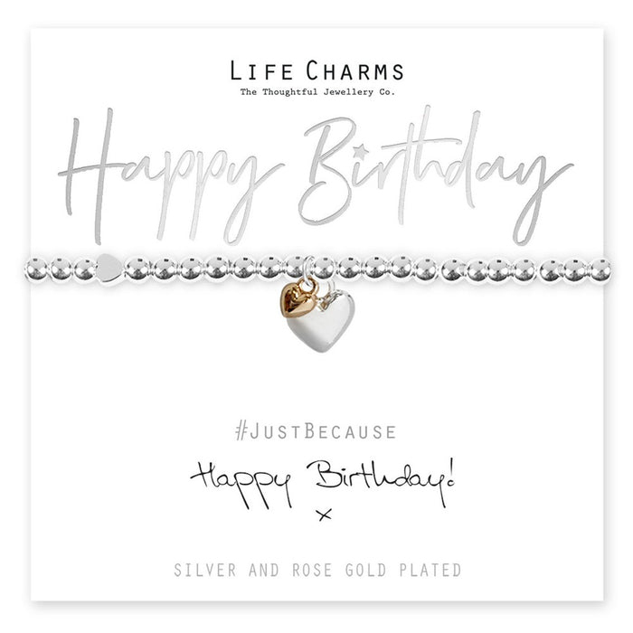 Life Charms Happy Birthday Heart Bracelet - Jewellery - Life Charms - Bumbletree