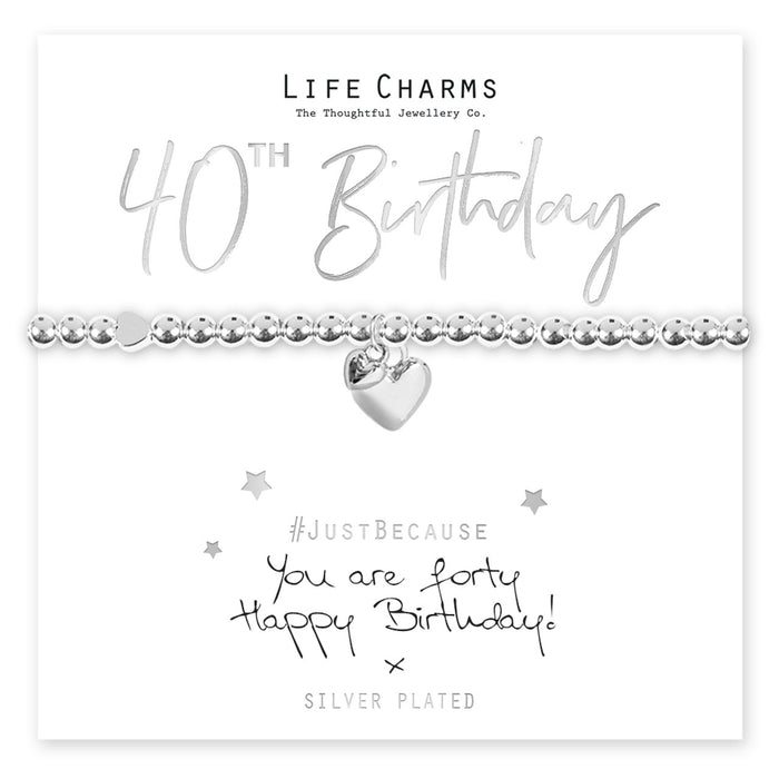 Life Charms You Are 40 Bracelet - Jewellery - Life Charms - Bumbletree