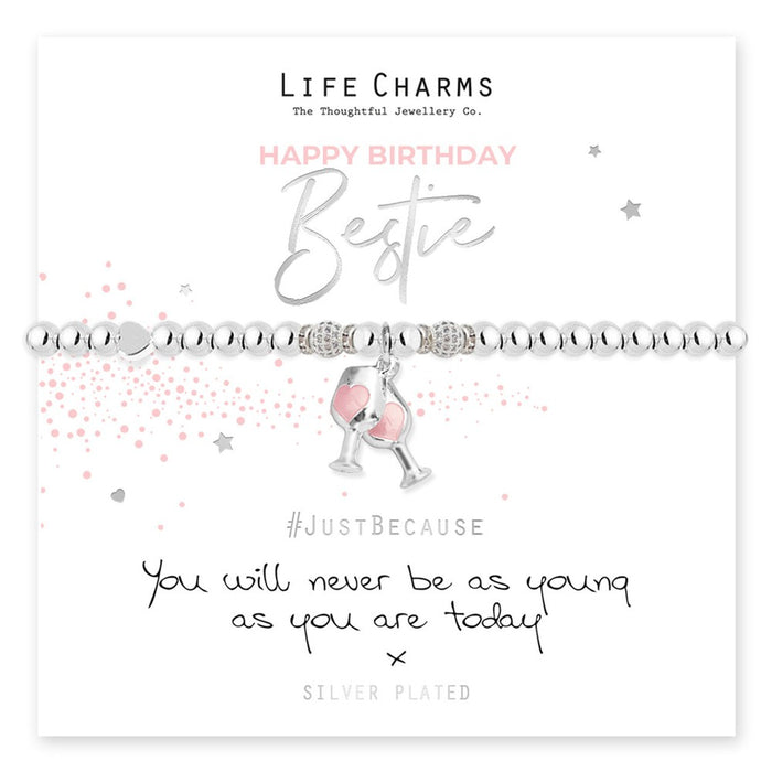 Life Charms Happy Birthday Bestie Bracelet - Jewellery - Life Charms - Bumbletree