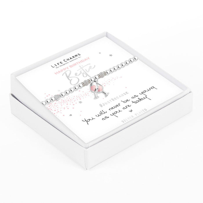 Life Charms Happy Birthday Bestie Bracelet - Jewellery - Life Charms - Bumbletree
