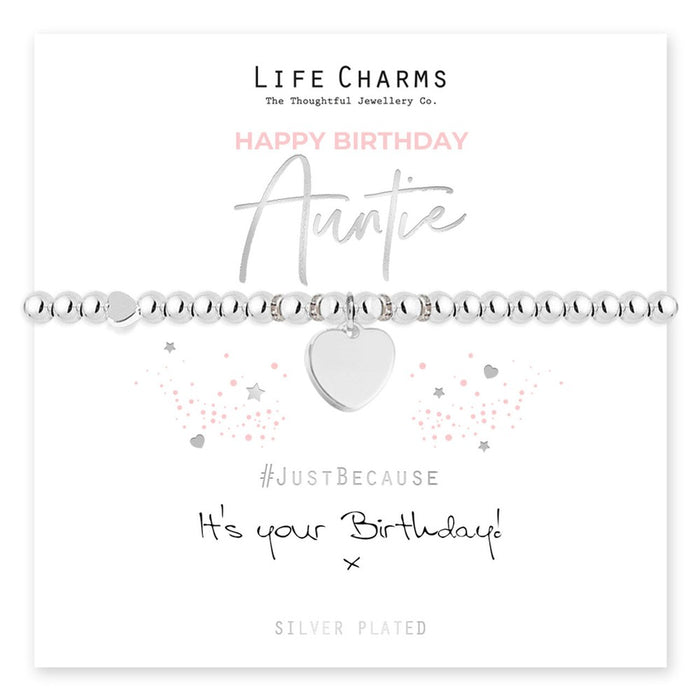 Life Charms Happy Birthday Auntie Bracelet - Jewellery - Life Charms - Bumbletree