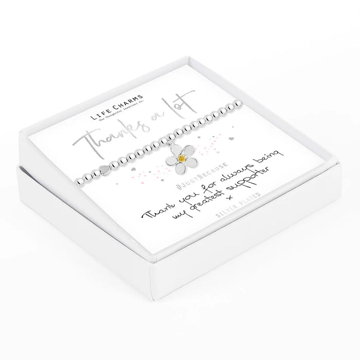 Life Charms Thanks A Lot Flower Bracelet - Jewellery - Life Charms - Bumbletree