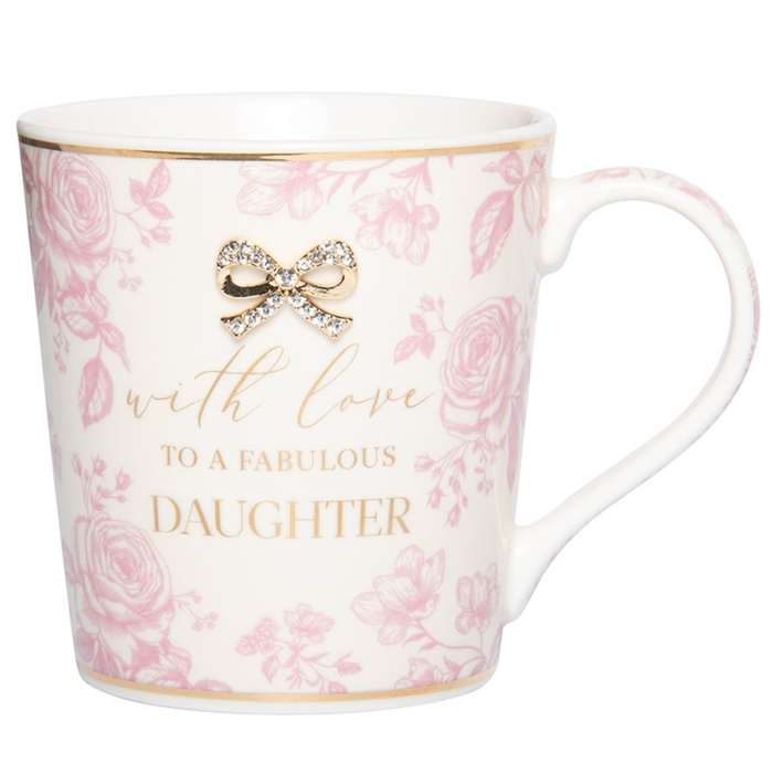 'Fabulous Daughter' Floral Fine China Mug - Gifts - Bumbletree - Bumbletree