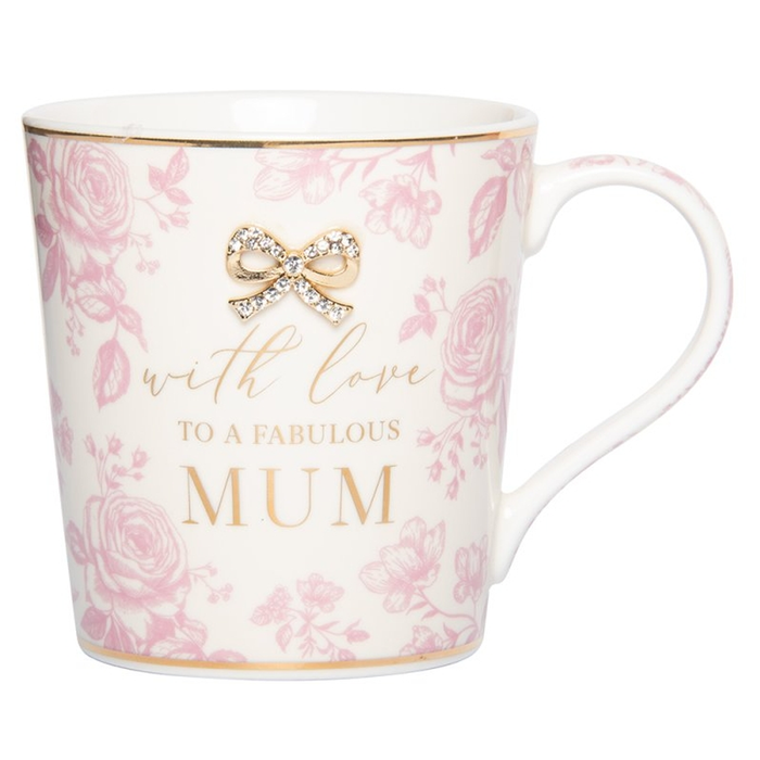 'Fabulous Mum' Floral Fine China Mug - Gifts - Bumbletree - Bumbletree
