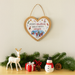 'Merry Christmas And A Happy New Year' Wooden Hanging Heart Ornament Plaque - Gifts - Bumbletree - Bumbletree