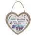 'Merry Christmas And A Happy New Year' Wooden Hanging Heart Ornament Plaque - Gifts - Bumbletree - Bumbletree