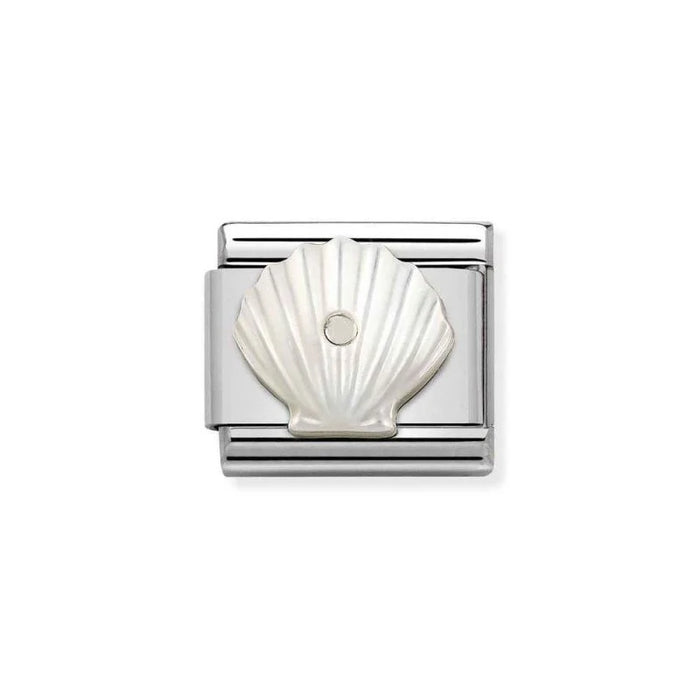 NOMINATION Classic Silver & White Mother of Pearl Shell Charm - Charms - Nomination - Bumbletree