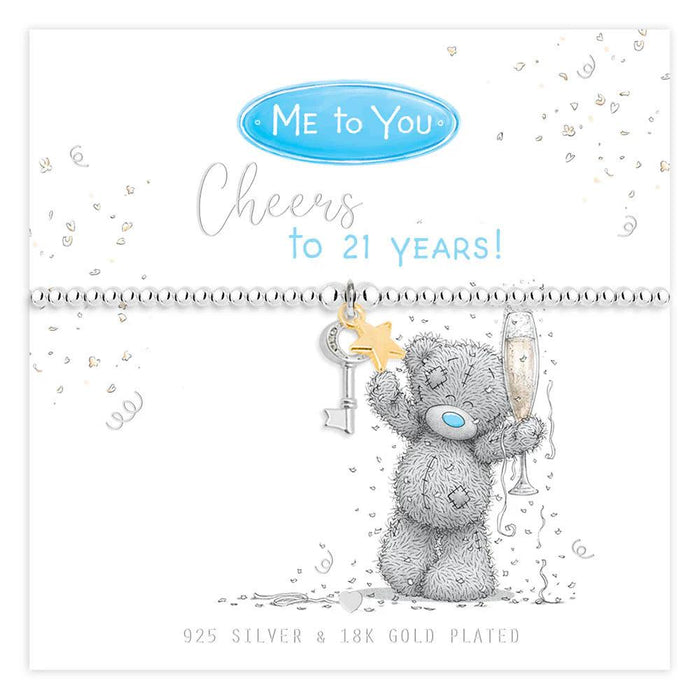 Life Charms 'Happy 21st Birthday' Me To You Bracelet - Jewellery - Life Charms - Bumbletree