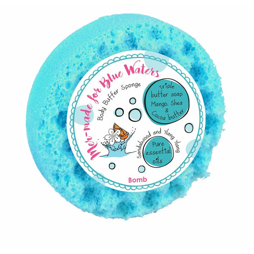 Mer-made For Blue Waters Body Buffer Soap Sponge - Bath & Body - Bomb Cosmetics - Bumbletree