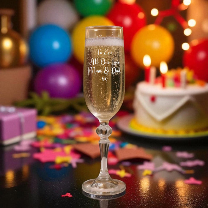 Happy 30th Birthday Champagne Flute Glass - Gifts - Bumbletree - Bumbletree