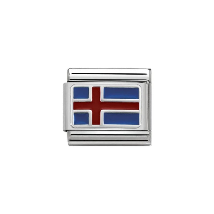 Nomination Classic Silver Iceland Flag Charm - Charms - Nomination - Bumbletree