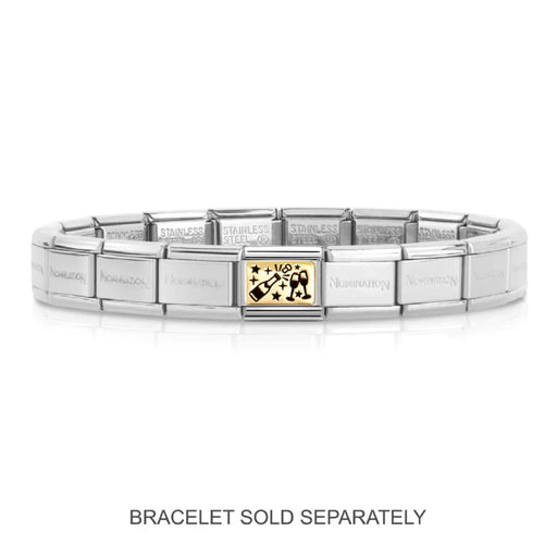 NOMINATION Classic Gold Champagne Glasses Charm - Charms - Nomination - Bumbletree