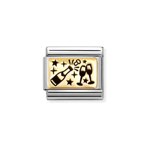 NOMINATION Classic Gold Champagne Glasses Charm - Charms - Nomination - Bumbletree