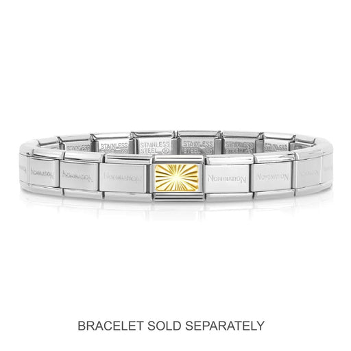 NOMINATION Classic Gold Etched Detail Plate Charm - Charms - Nomination - Bumbletree