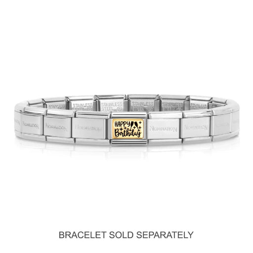 NOMINATION Classic Gold Happy Birthday Charm - Charms - Nomination - Bumbletree