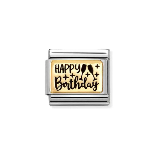 NOMINATION Classic Gold Happy Birthday Charm - Charms - Nomination - Bumbletree