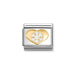 NOMINATION Classic Gold Heart & White Snowflake Charm - Charms - Nomination - Bumbletree