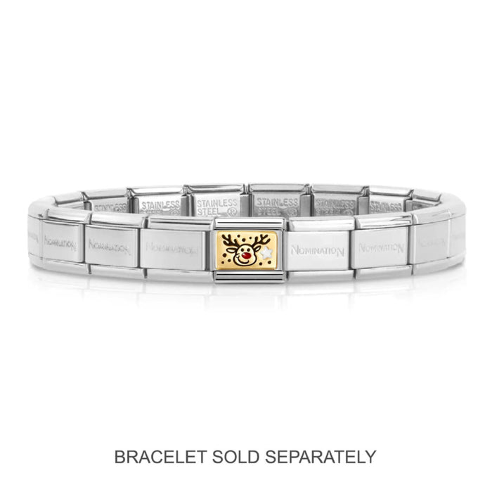 NOMINATION Classic Gold Rudolph Reindeer Charm - Charms - Nomination - Bumbletree