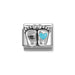 NOMINATION Classic Silver Baby Feet Blue Heart Charm - Charms - Nomination - Bumbletree