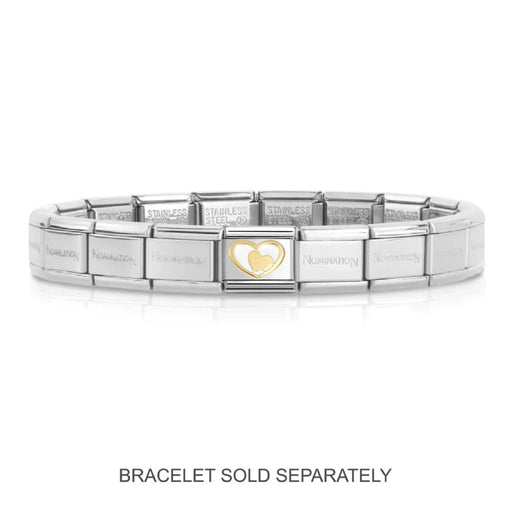 NOMINATION Classic Gold White Heart Charm - Charms - Nomination - Bumbletree