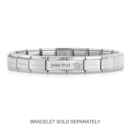 NOMINATION Classic Silver Plate with CZ Star Double Charm - Charms - Nomination - Bumbletree