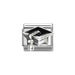 NOMINATION Classic Silver & Black Graduation Cap Charm - Charms - Nomination - Bumbletree
