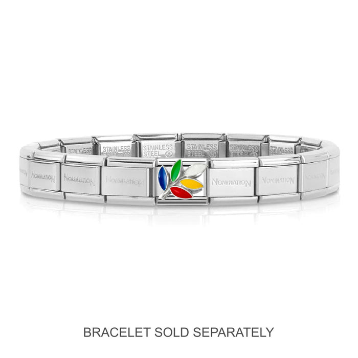NOMINATION Classic Silver & Multicoloured Olive Branch Charm - Charms - Nomination - Bumbletree