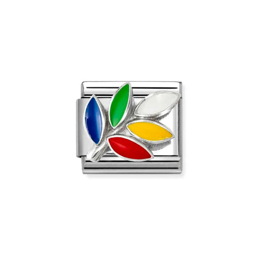 NOMINATION Classic Silver & Multicoloured Olive Branch Charm - Charms - Nomination - Bumbletree