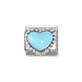 NOMINATION Classic Silver & Pastel Blue Heart Charm - Charms - Nomination - Bumbletree