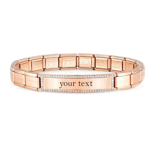 NOMINATION Trendsetter Rose Gold & CZ Smooth Classic Charm Bracelet - Jewellery - Nomination - Bumbletree