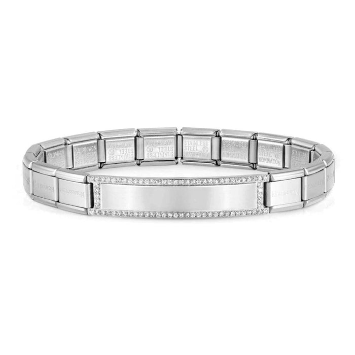 Stainless steel hot sale nomination bracelet