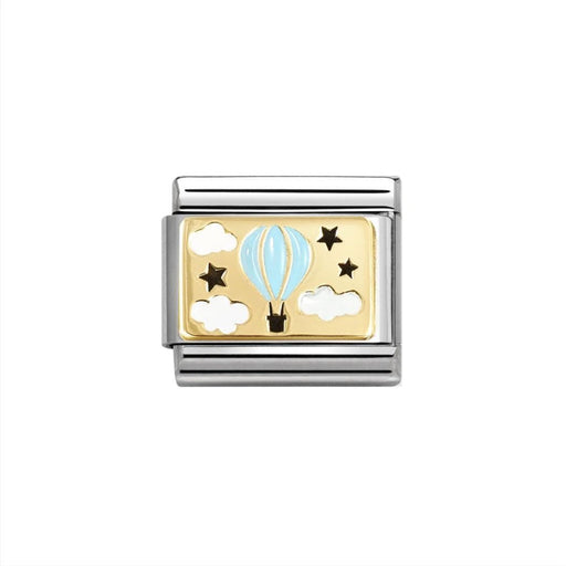 NOMINATION Classic Gold Blue Hot Air Balloon Charm - Charms - Nomination - Bumbletree