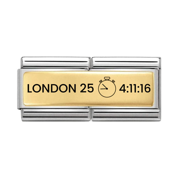 NOMINATION Classic Gold Personalised - Marathon Double Charm - Charms - Nomination - Bumbletree