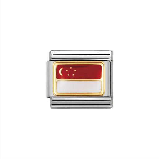 NOMINATION Classic Gold Singapore Flag Charm - Charms - Nomination - Bumbletree